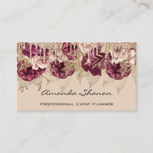 Carte De Visite Wedding planner événement Florals Drives Logo Code