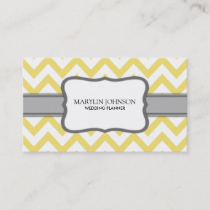 Carte De Visite Wedding planner jaune de Chevron