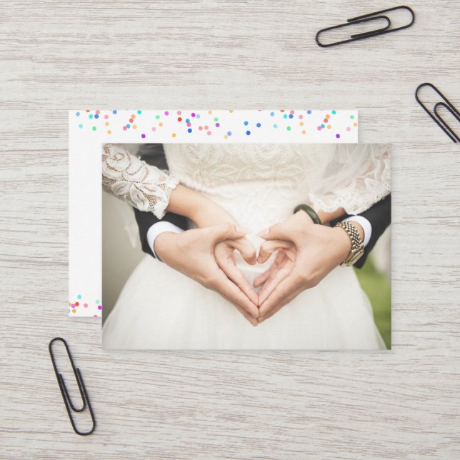 Carte De Visite Wedding planner / Photographe (Devant/Arrière en situation)