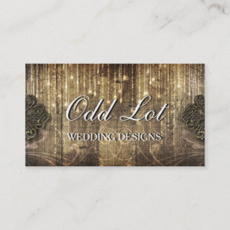 Carte De Visite Wedding planner rustique BusinessCard en métal et