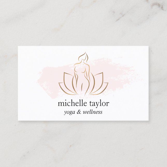 Carte De Visite Wellness Massage Thérapie Spa Yoga Instructeur Coa (Devant)