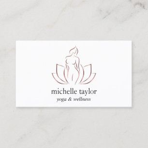 Carte De Visite Wellness Massage Thérapie Spa Yoga Instructeur Coa
