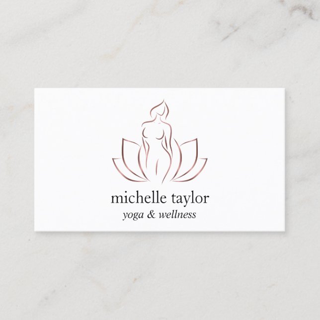 Carte De Visite Wellness Massage Thérapie Spa Yoga Instructeur Coa (Devant)