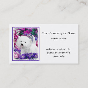 Carte De Visite West Highland White Terrier Peinture Chien Art