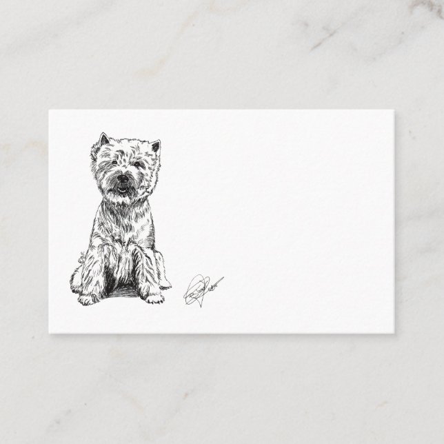 Carte De Visite West Highland White Terrier. "Westy" (Devant)