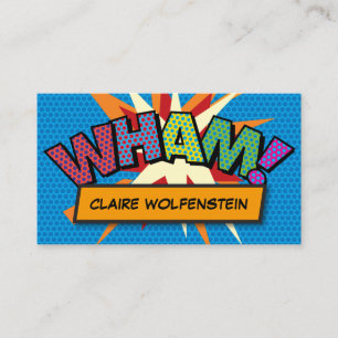 Carte De Visite WHAM Fun Retro Comic Book