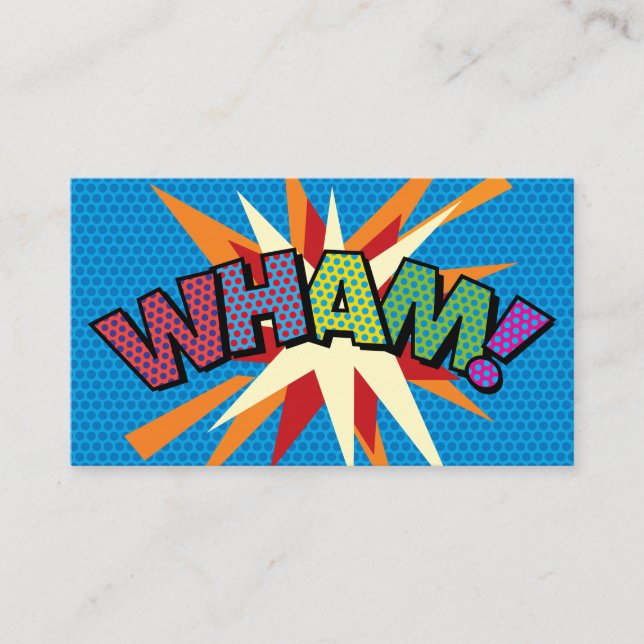 Carte De Visite WHAM Fun Retro Comic Book (Devant)