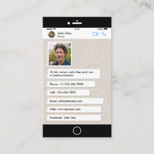 Carte De Visite Whatsapp a inspiré l'iPhone de