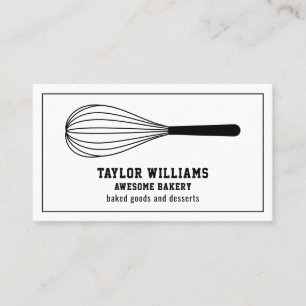 Carte De Visite Whisk Bakery Bake Shop Baker Baking Baked Biens