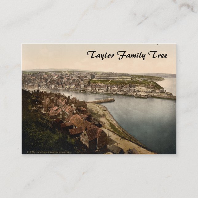 Carte De Visite Whitby I, Yorkshire, Angleterre arbre généalogique (Devant)