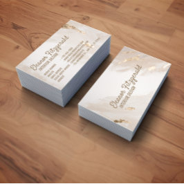 Carte De Visite White & Beige Minimalist Interior Design Style