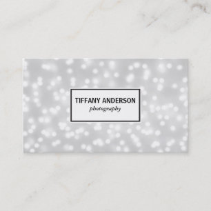 Carte De Visite White Bokeh White Panel