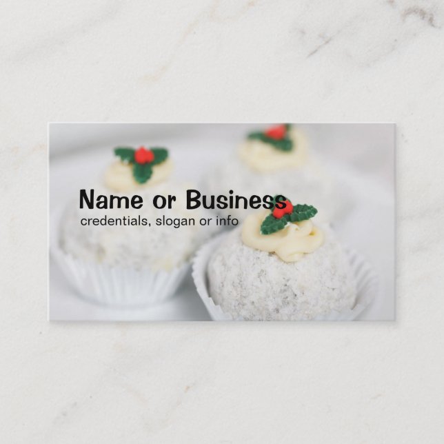 Carte De Visite White powdered Christmas cakes (Devant)
