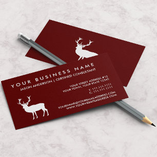 Carte De Visite White Stag Elegant Custom Color Consultant
