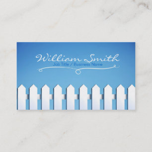 Carte De Visite White Wood fence Business card