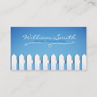 Carte De Visite White Wood fence Business card
