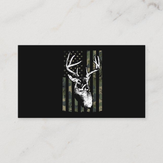 Carte De Visite Whitetail Buck Deer Hunting USA Camouflage Amériqu (Devant)