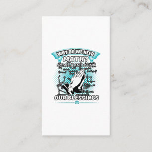 Carte De Visite why do we need math so we can count our blessings