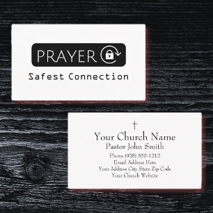 Carte de visite WiFi Église Connexion de prière la