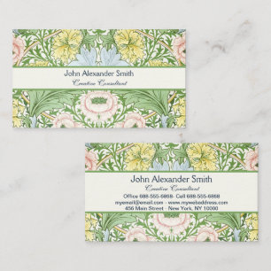 Carte De Visite Willam Morris Myrtle Garden Floral Classic