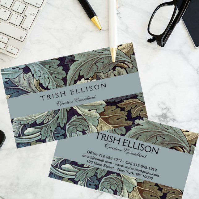 Carte De Visite William Morris Acanthus Feuilles (Créateur téléchargé)