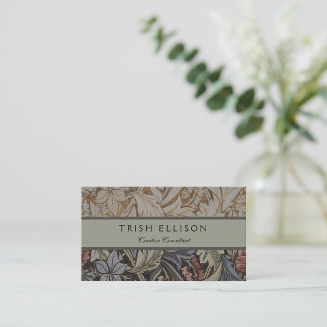 Carte De Visite William Morris Bluebell Tapestry Design (Debout devant)