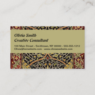 Carte De Visite William Morris Classique Tapis Art Design d'impres