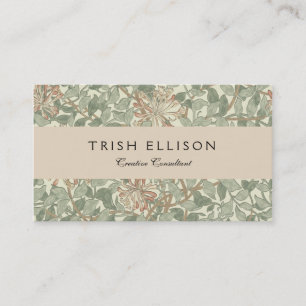 Carte De Visite William Morris Honeysuckle Vert Floral