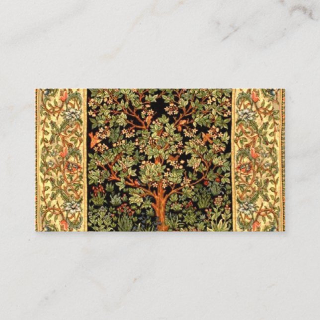 Carte De Visite William Morris - Motif De L'Arbre De Vie (Devant)