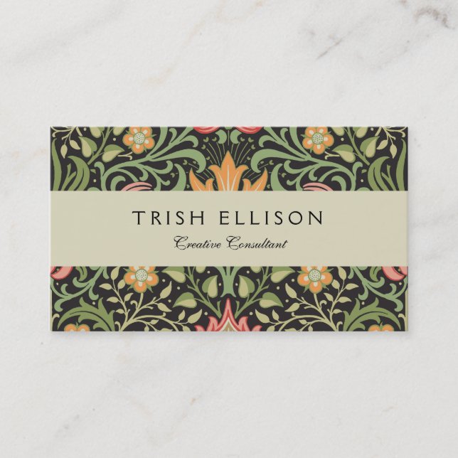 Carte De Visite William Morris Persian Floral Antique (Devant)