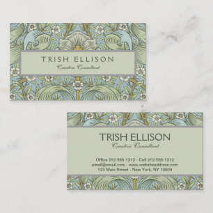Carte De Visite William Morris Spring Thicket : Floral antique