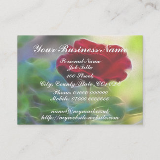 Carte De Visite Wisper doucement, rose rouge romantique