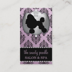 Carte De Visite Wisteria Joyau pourpre Damask Chien Grooming/Spa