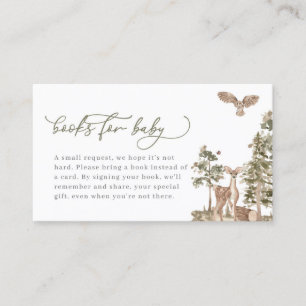 Carte De Visite Woodland Baby Shower Books for Baby Shower