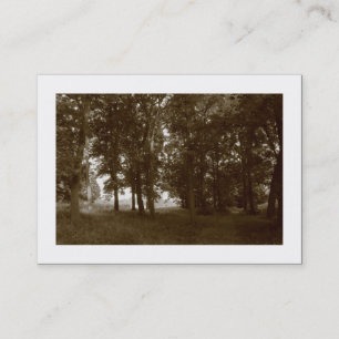 Carte De Visite Woods, Bute Park Cardiff - Sépia tonique (Bordée)