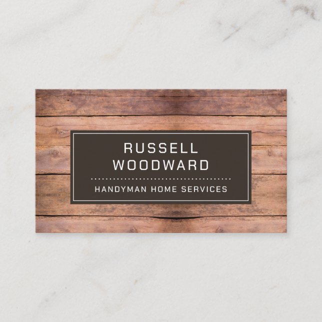 Carte De Visite Woodworker Carpenter Handyman Outils Du Commerce (Devant)