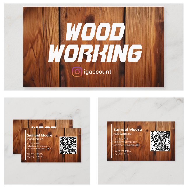 Carte De Visite Woodworking (Woodworking Business Card
)