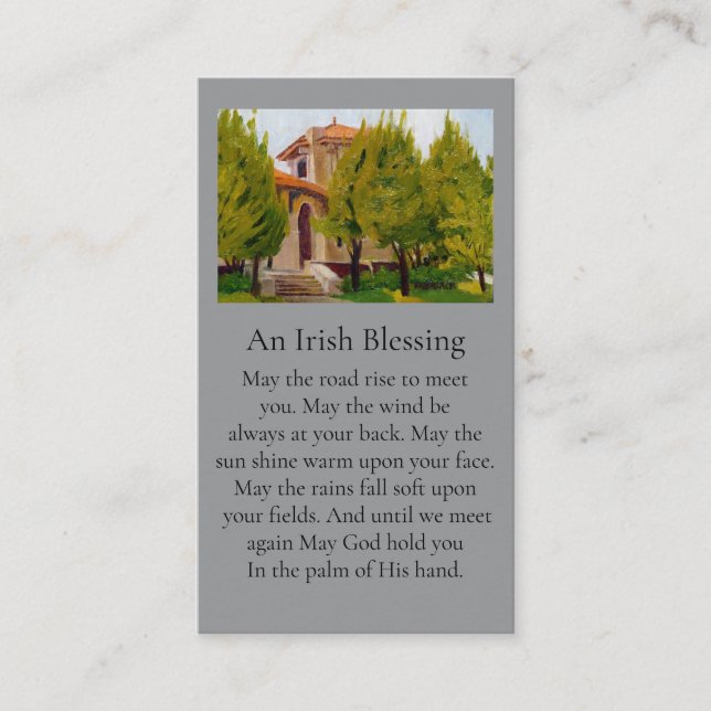 Carte De Visite World Fair Pavilion Irish Blessing Memorial Prière (Devant)