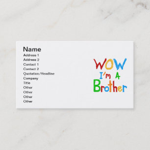 Carte De Visite WOW Je suis un Frère T-shirts et GIfts