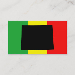 Carte De Visite Wyoming avec des couleurs Rasta