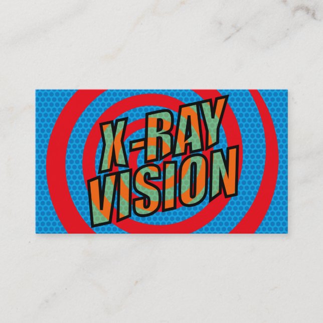 Carte De Visite X RAY VISION Fun Retro Comic Book (Devant)