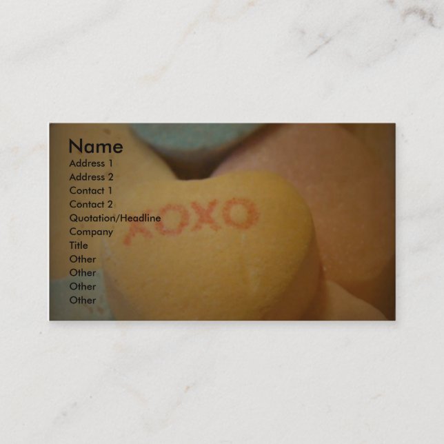 CARTE DE VISITE XOXO (Devant)