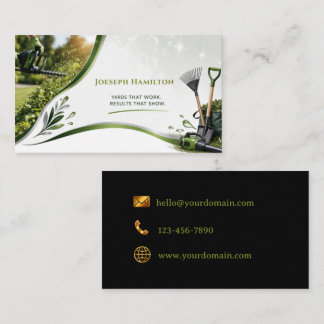 Carte De Visite Yard Work Gardner Lawn Care Business Card