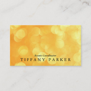 Carte De Visite Yellow Bokeh