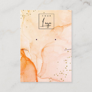 Carte De Visite Yellow Orange Aquarelle Texture Elevage Collier