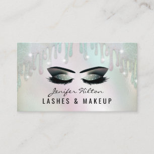 Carte De Visite Yeux de maquillage holographique haut de gamme