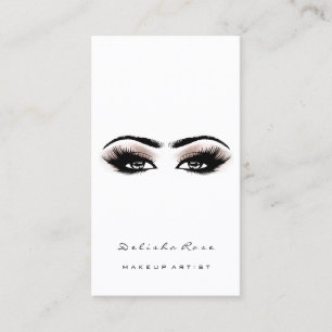 Carte De Visite Yeux roses de sourcils de parties scintillantes de