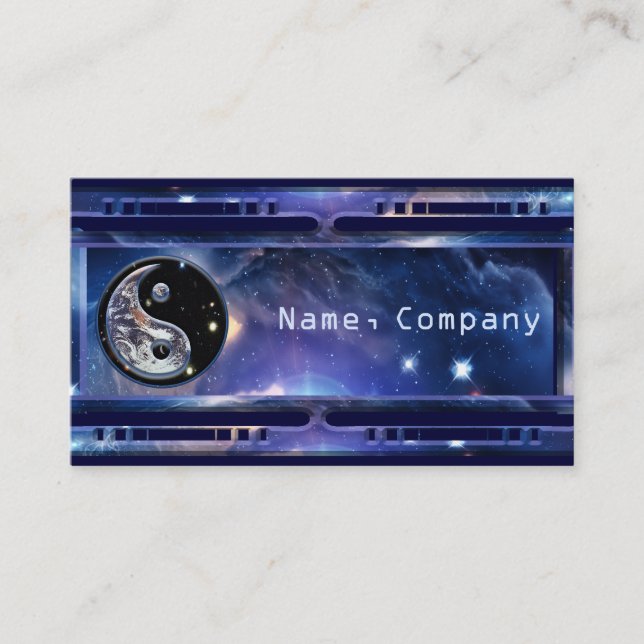 Carte De Visite Yin bleu cosmique Yang (Devant)
