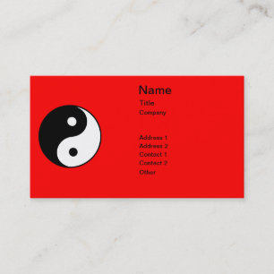 Carte De Visite Yin classique Yang