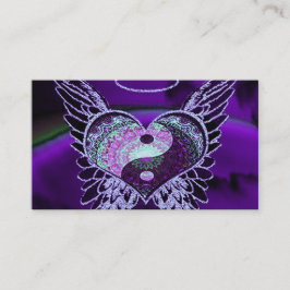 Carte De Visite Yin Yang pourpre au coeur de Mandala